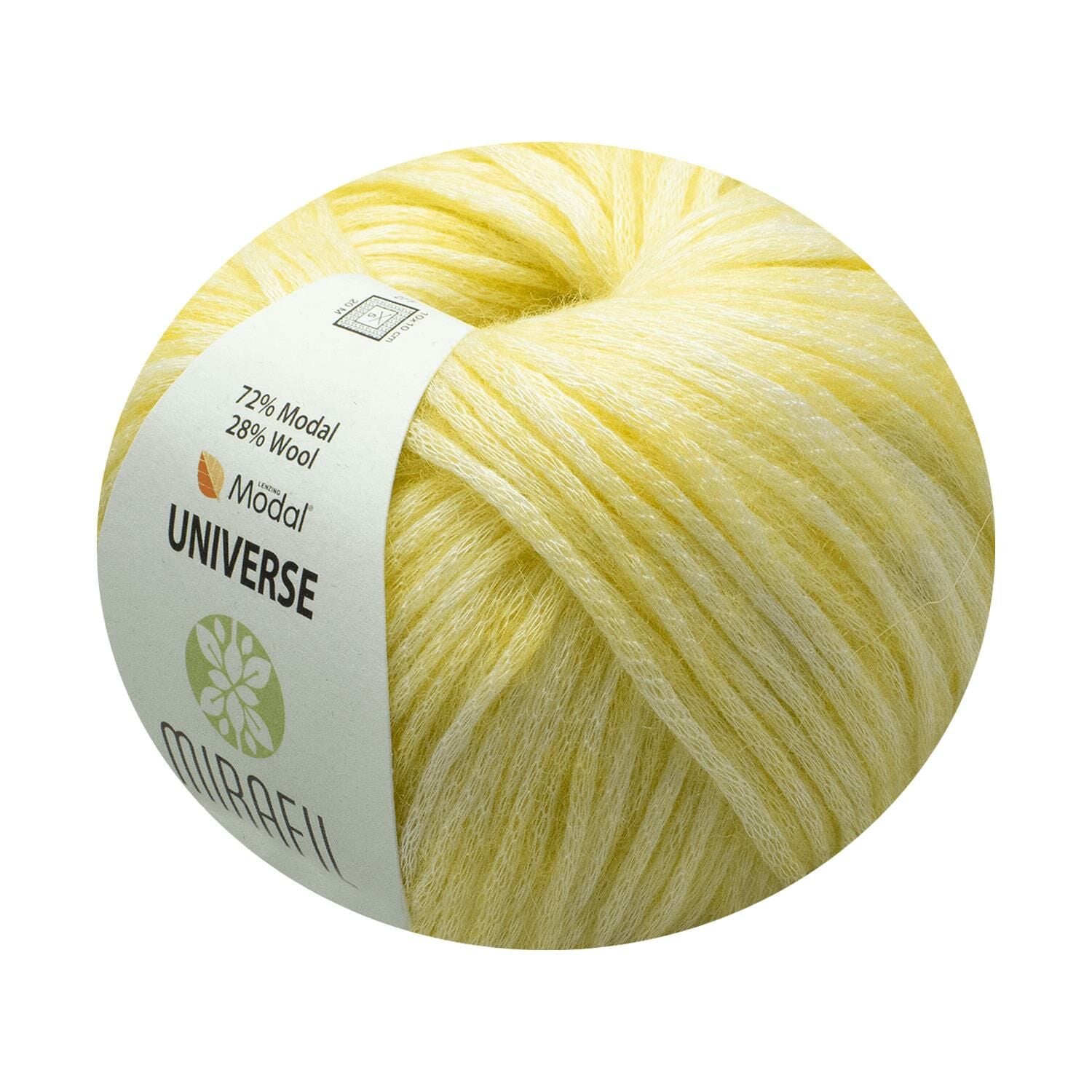 UNIVERSE DOĞAL YÜNLÜ VE MODAL® KARIŞIMLI YUMUŞAK İPLİK 451-SARI-EKRU