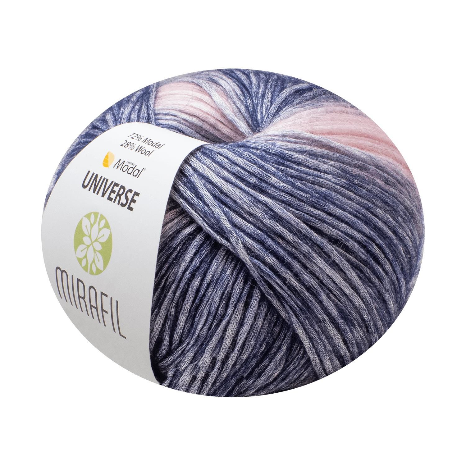UNIVERSE DOĞAL YÜNLÜ VE MODAL® KARIŞIMLI YUMUŞAK İPLİK 314-LACİVERT-PEMBE