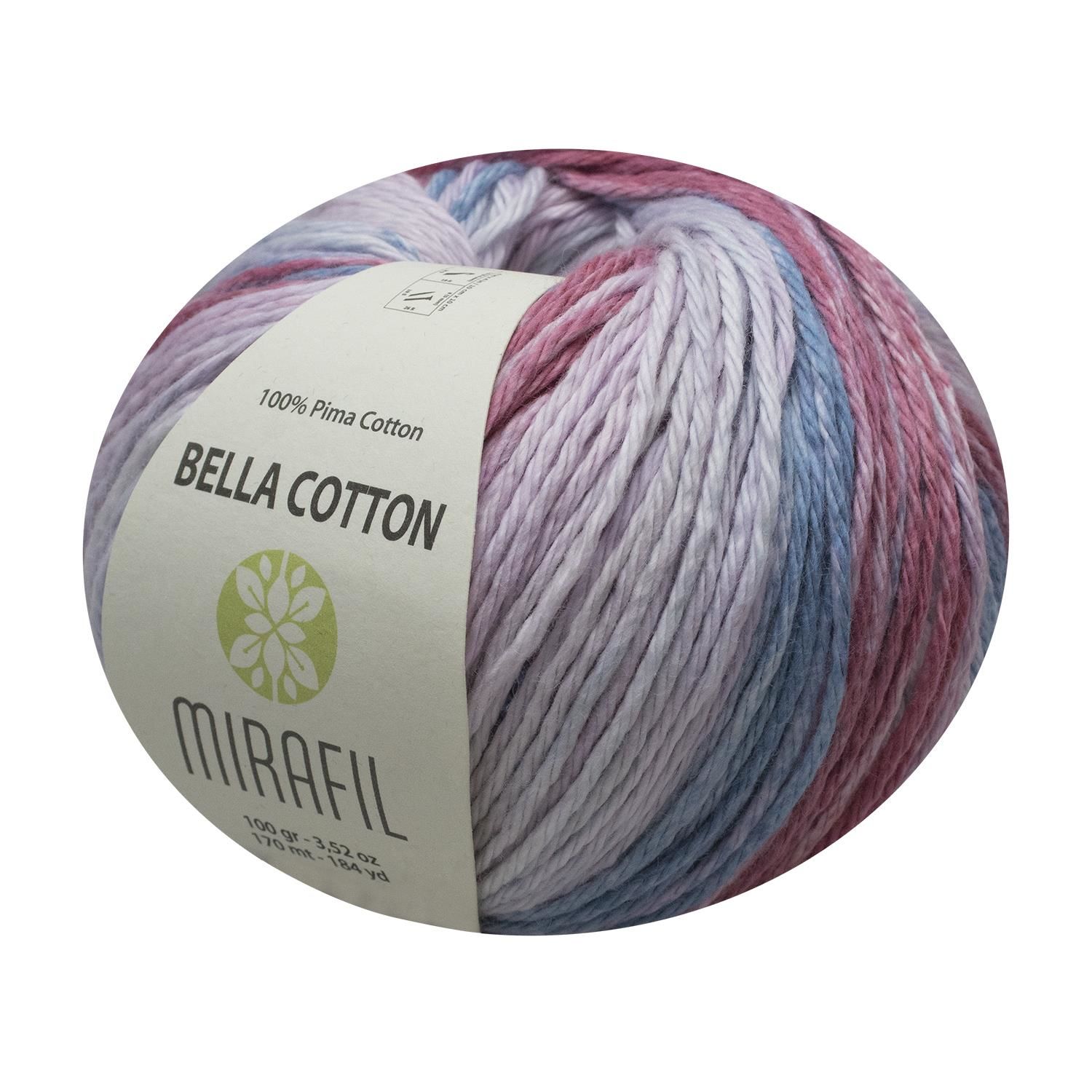 BELLA TURBO COTTON PİMA PAMUKLU SOFT DOĞAL İPLİK 512-KIRMIZI-PEMBE-MAVİ