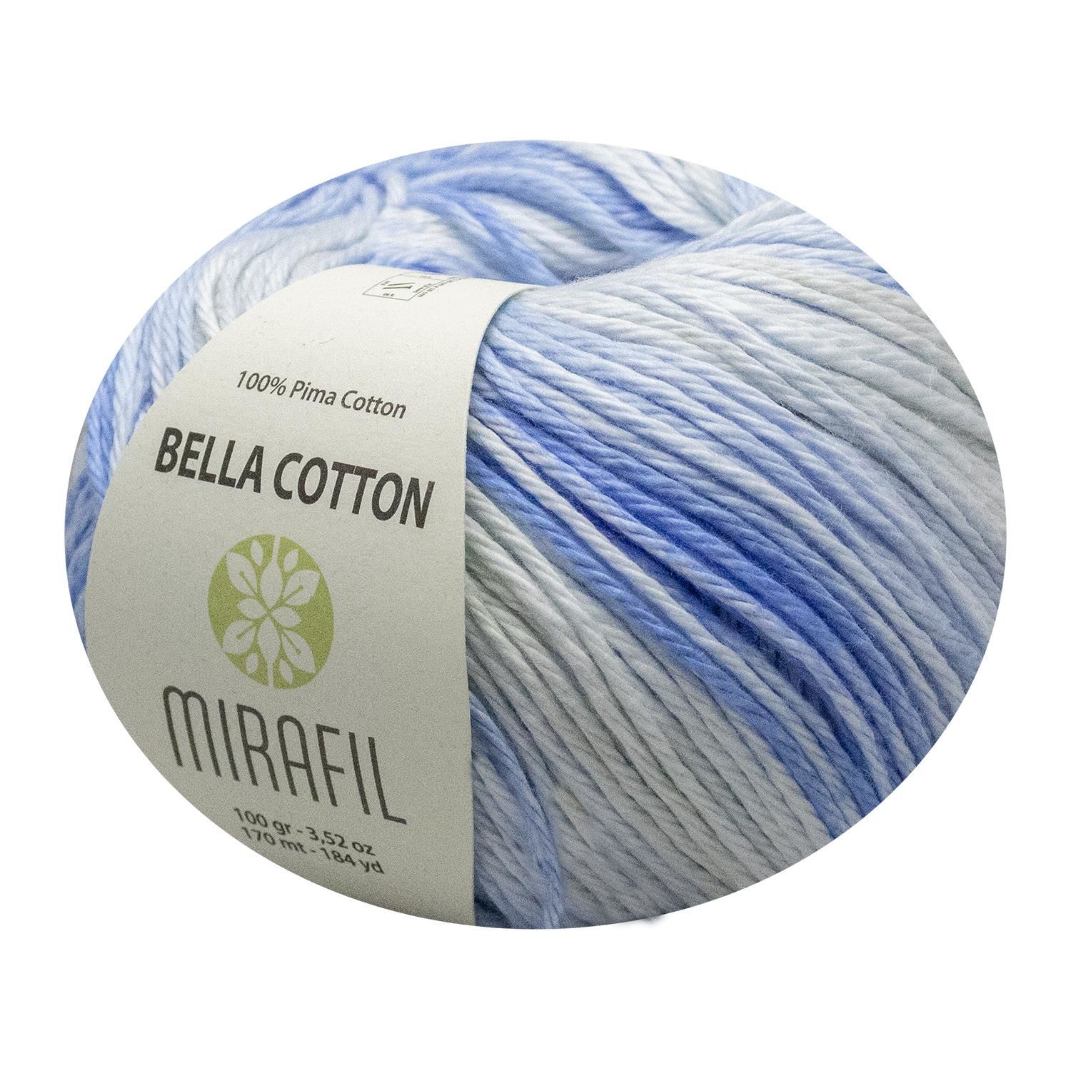BELLA TURBO COTTON PİMA PAMUKLU SOFT DOĞAL İPLİK 514-MAVİ-AÇIK MAVİ-BEYAZ