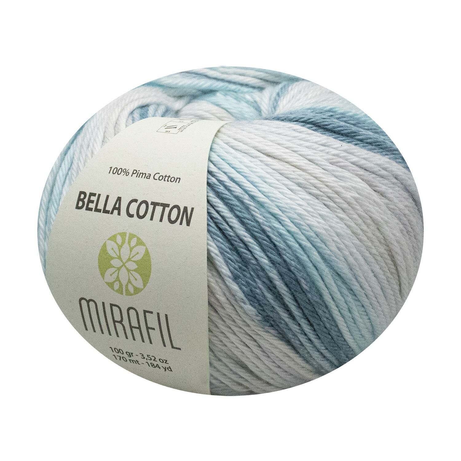 BELLA TURBO COTTON PİMA PAMUKLU SOFT DOĞAL İPLİK 516-YEŞİL-TURKUAZ-GRİ-BEYAZ