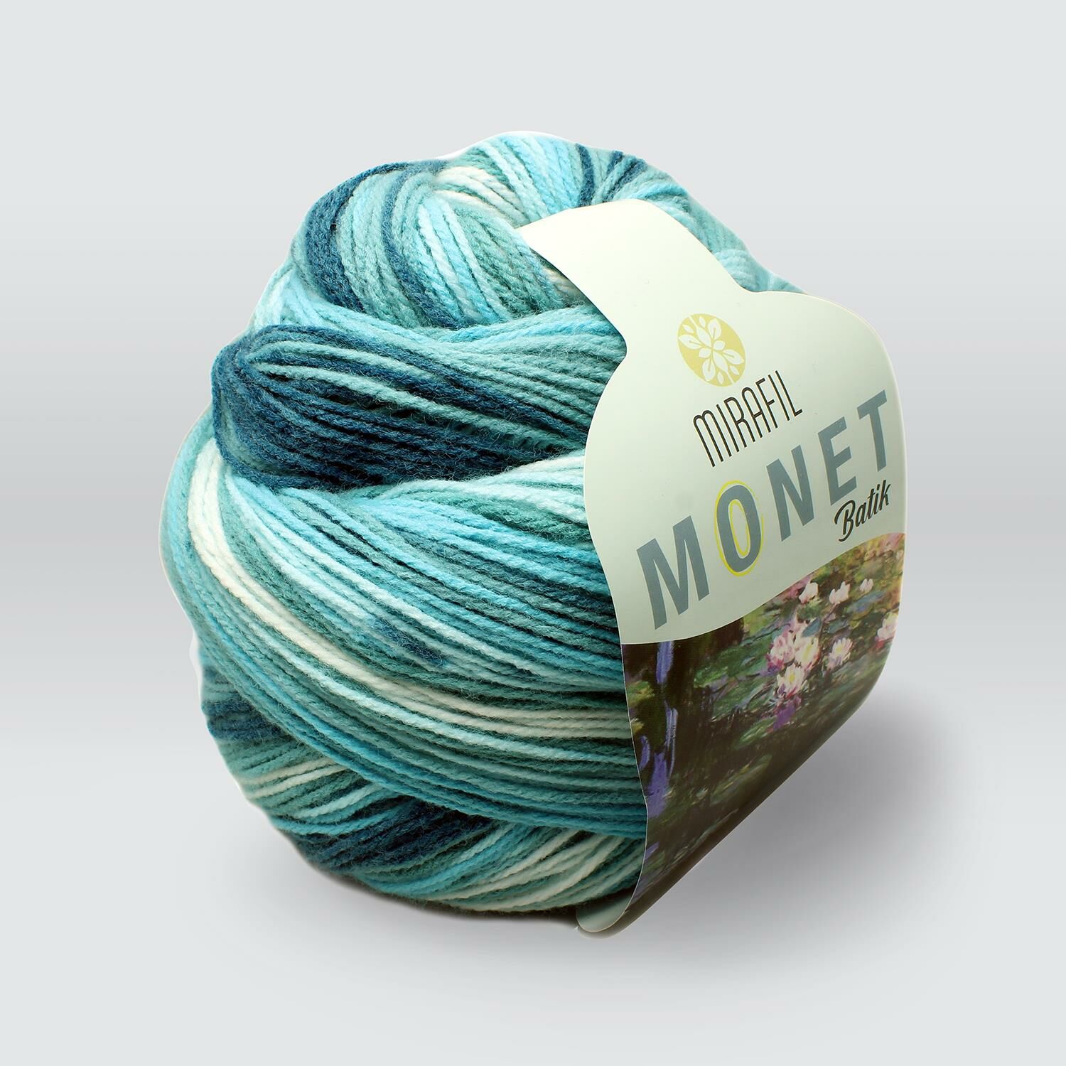 MONET BATIK Multicolor Maxi 150 Gr çok renkli iplik 851- BEYAZ+TURKUAZ+PETROL
