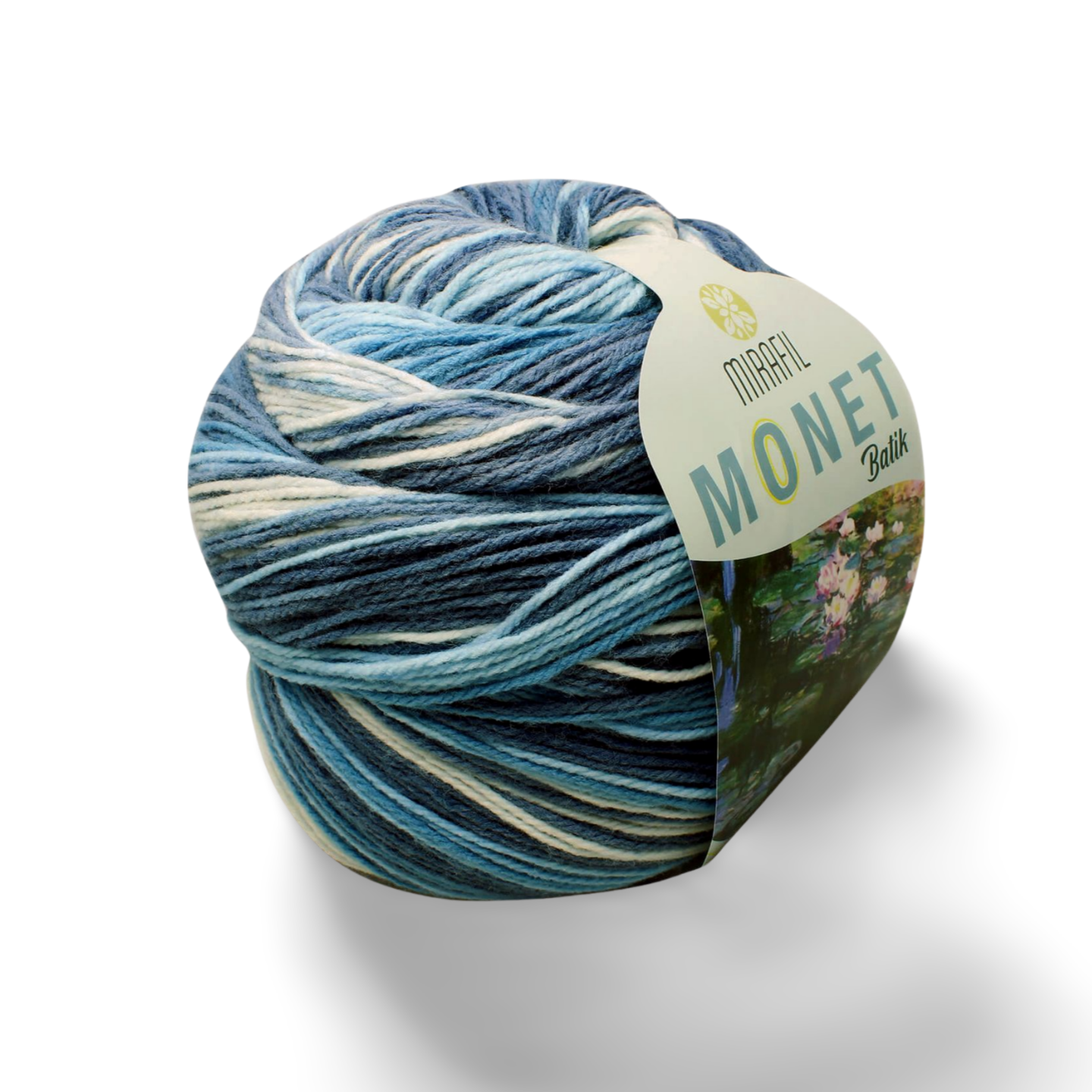 MONET BATIK Multicolor Maxi 150 Gr çok renkli iplik 852- BEYAZ+INDIGO+MAVİ