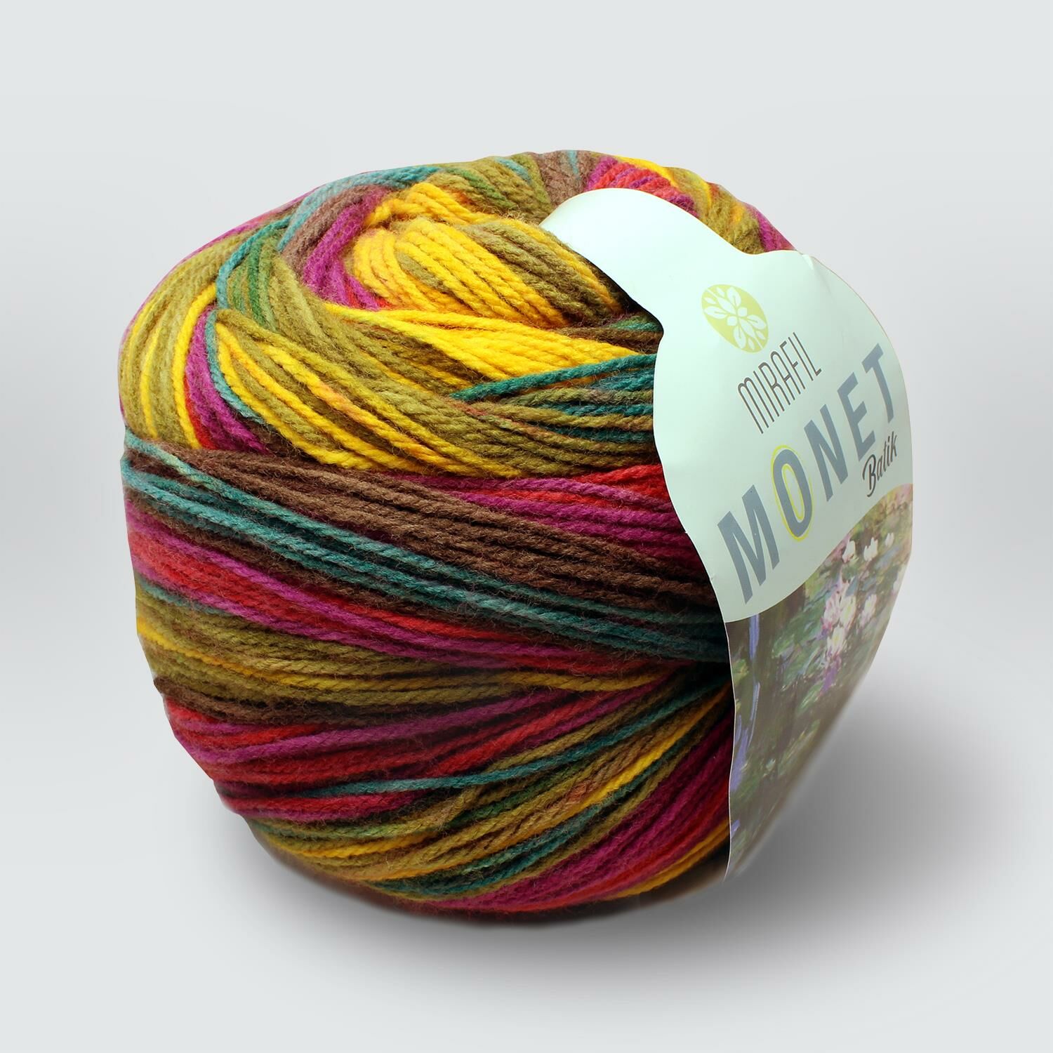 MONET BATIK Multicolor Maxi 150 Gr çok renkli iplik 857- KİREMİT+SARI+MOR