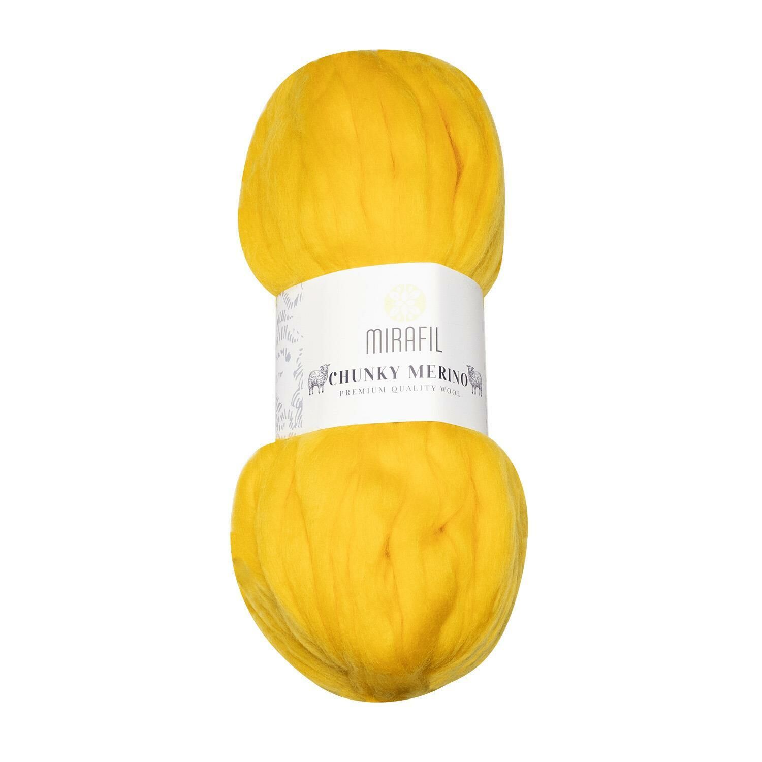 CHUNKY MERINO SAF YÜN SOFT DOĞAL İPLİK 601-SARI