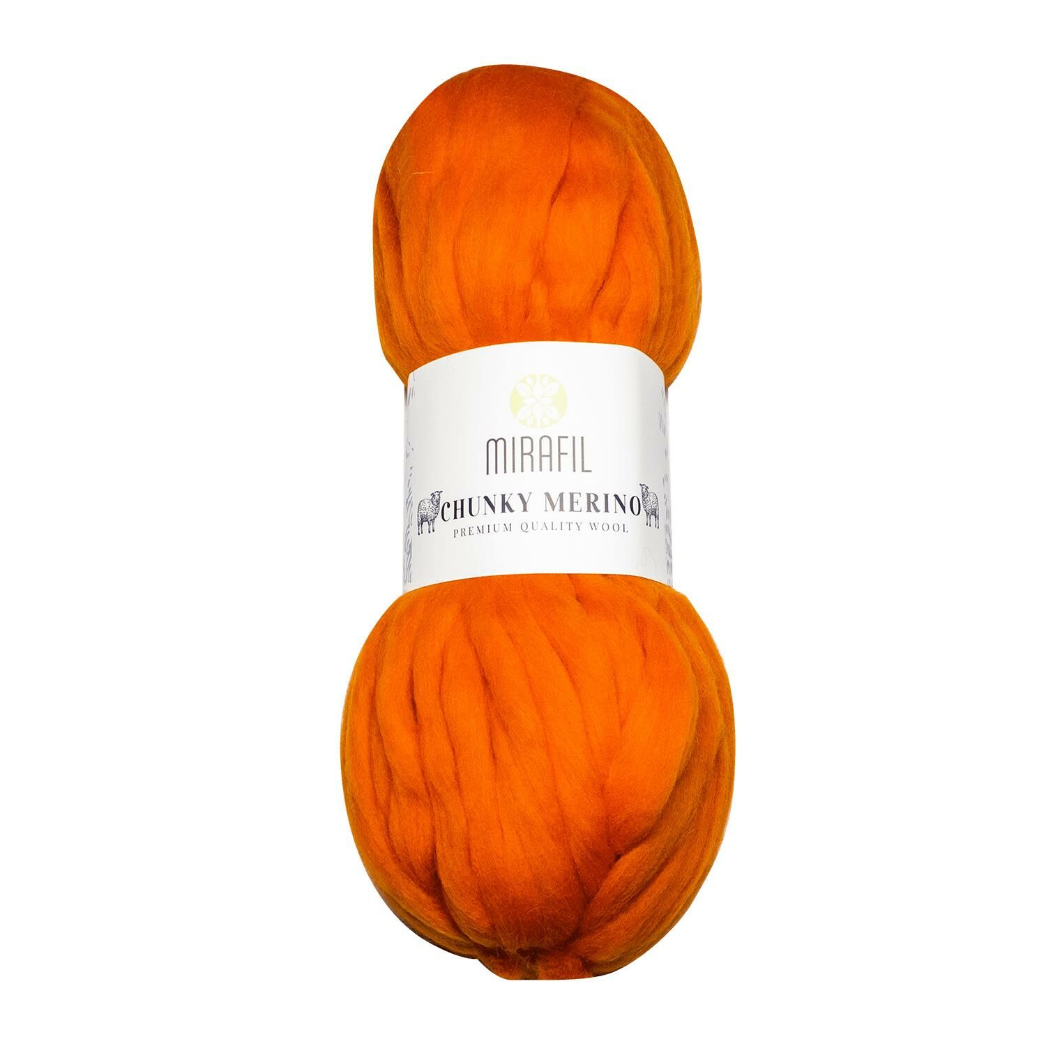 CHUNKY MERINO SAF YÜN SOFT DOĞAL İPLİK 603-TURUNCU