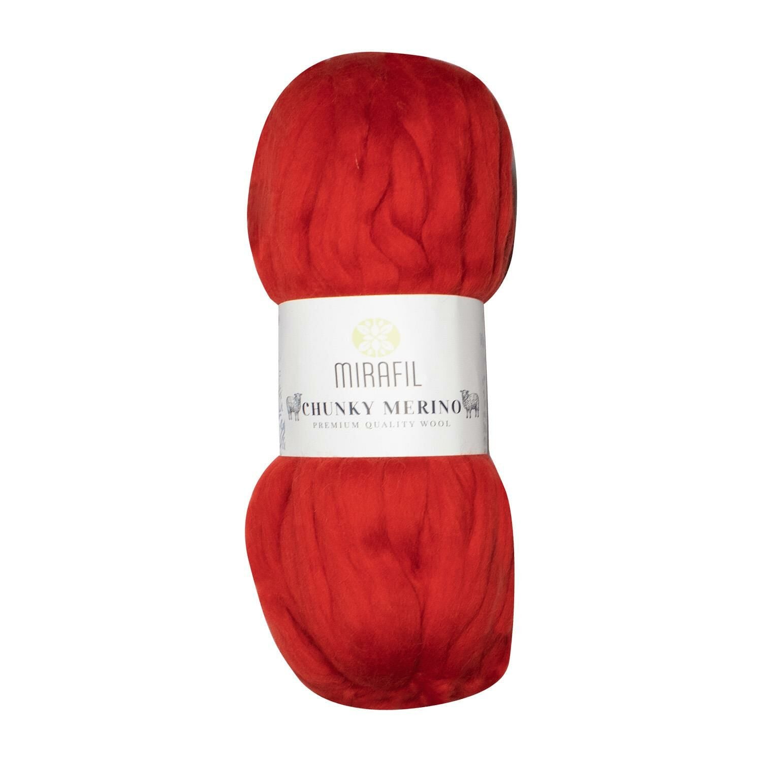 CHUNKY MERINO SAF YÜN SOFT DOĞAL İPLİK 615-KIRMIZI