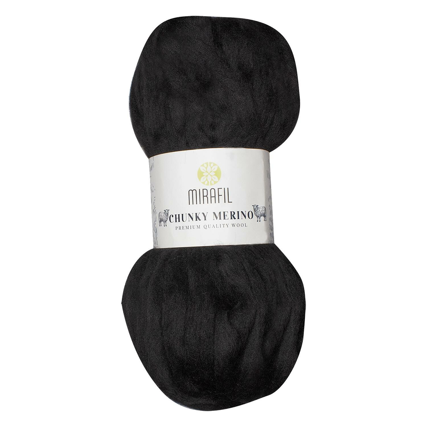 CHUNKY MERINO SAF YÜN SOFT DOĞAL İPLİK 621-SİYAH