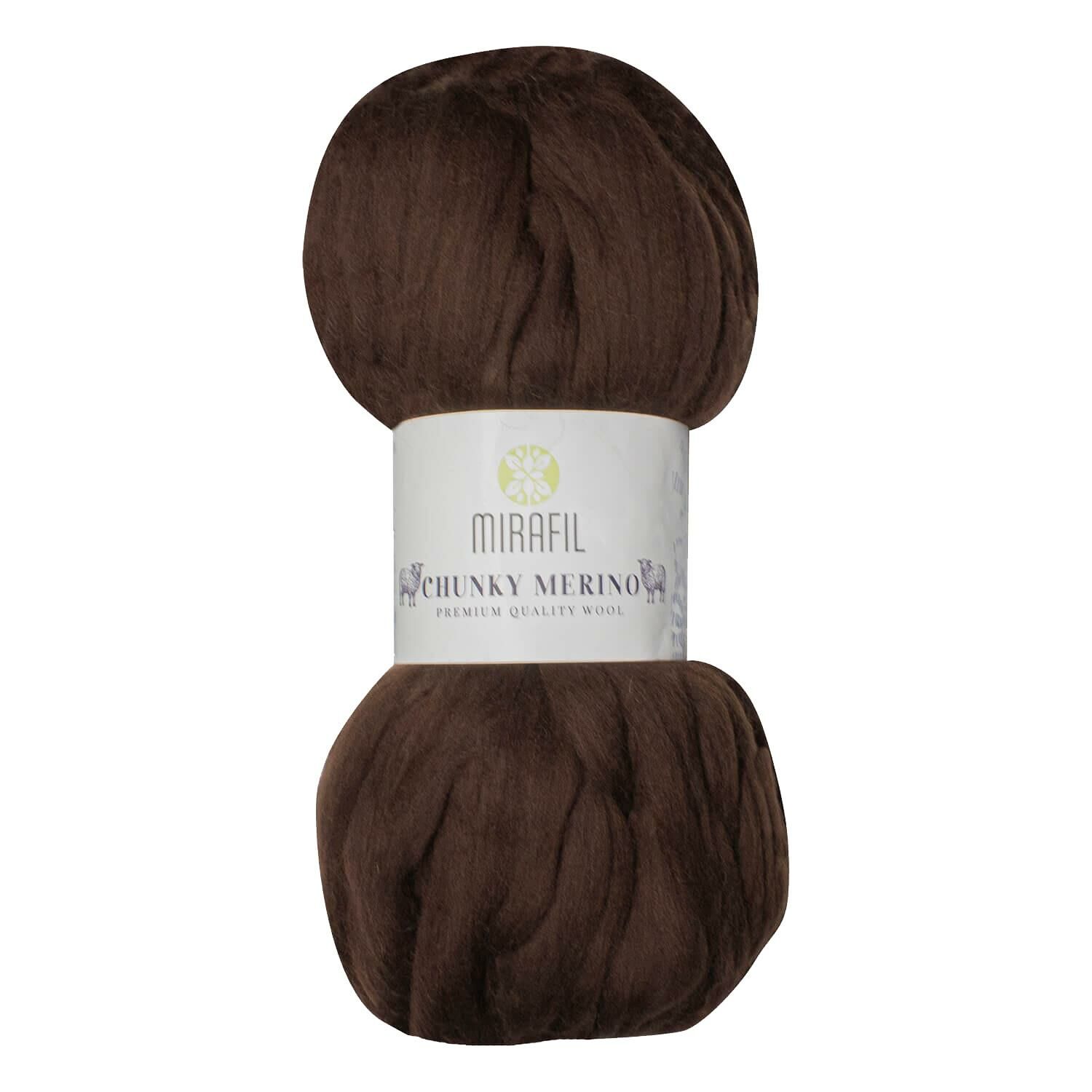 CHUNKY MERINO SAF YÜN SOFT DOĞAL İPLİK 618-KAHVERENGİ