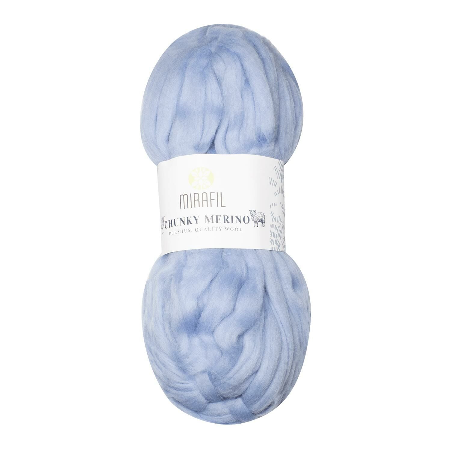 CHUNKY MERINO SAF YÜN SOFT DOĞAL İPLİK 604-BUZ MAVİ