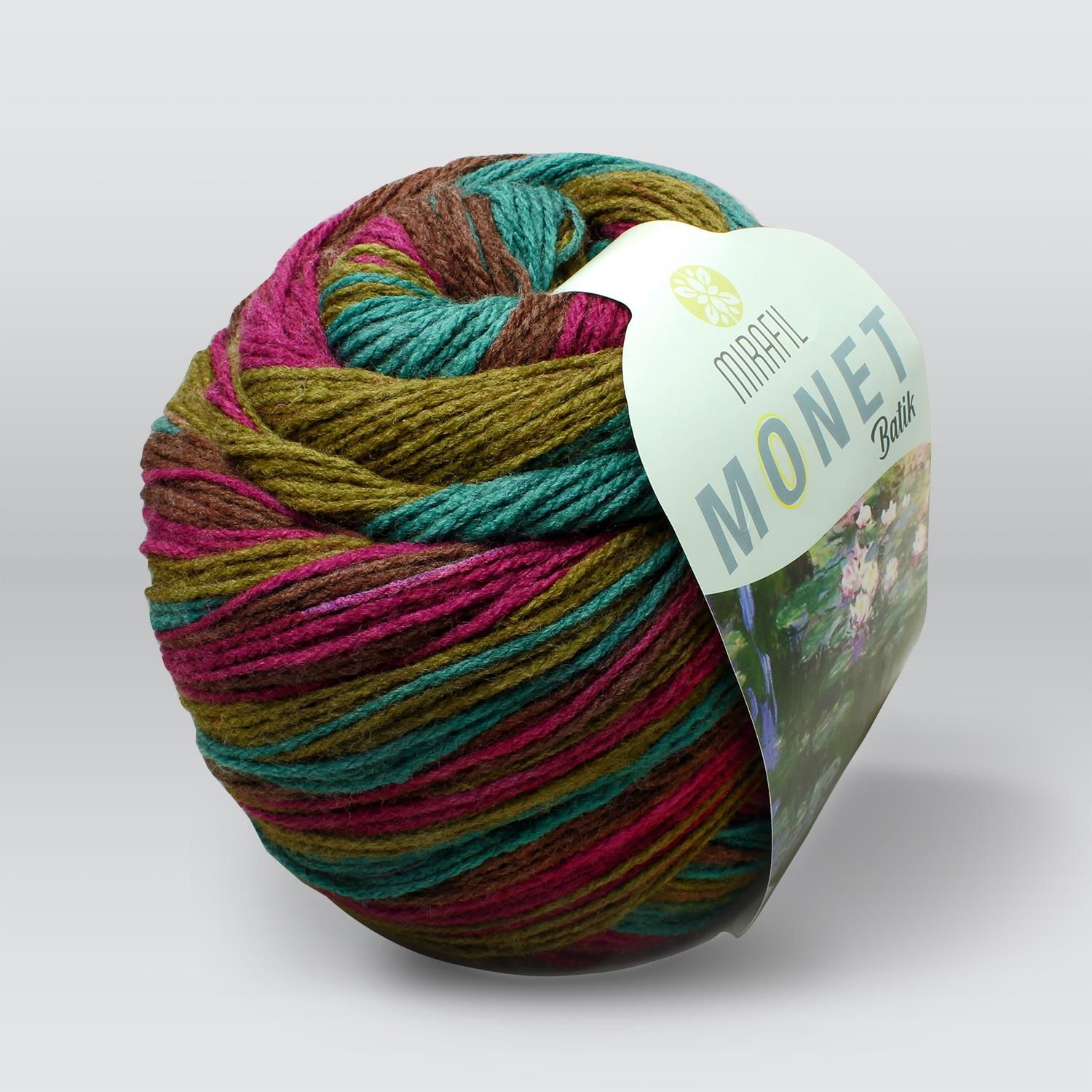 MONET BATIK Multicolor Maxi 150 Gr çok renkli iplik 859-HAKİ+MOR+MINT