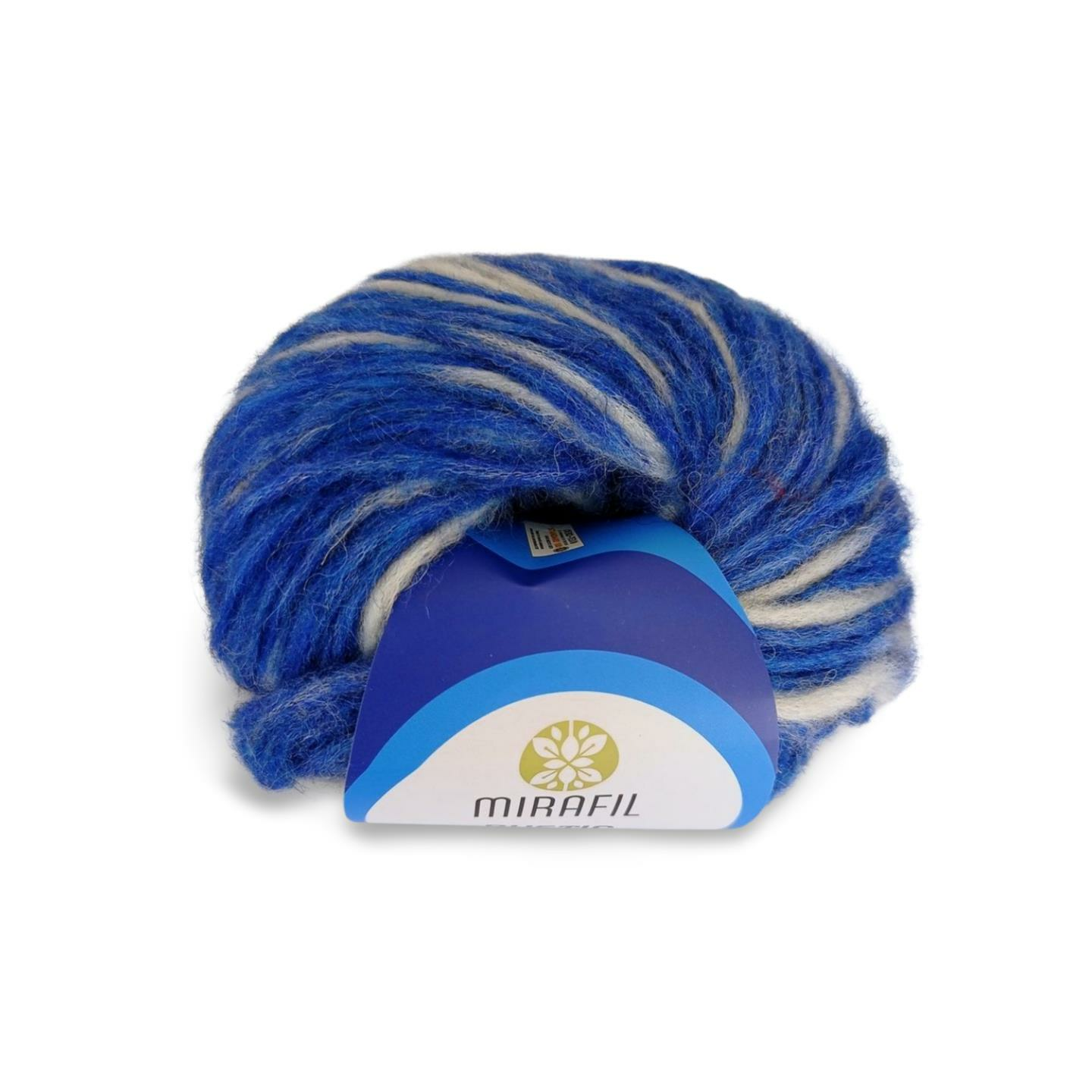 RUSTIC Alpaca ve Yünlü Premium iplik 1000-INDIGO+EKRU