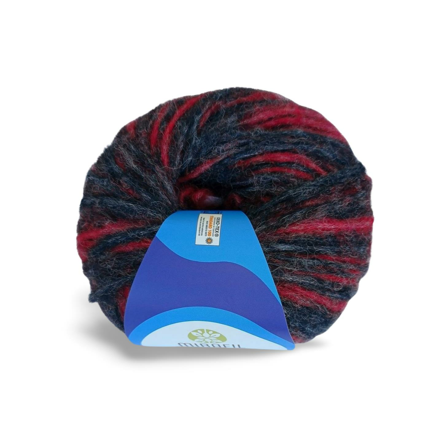 RUSTIC Alpaca ve Yünlü Premium iplik 1003-BORDO+ANTRASİT