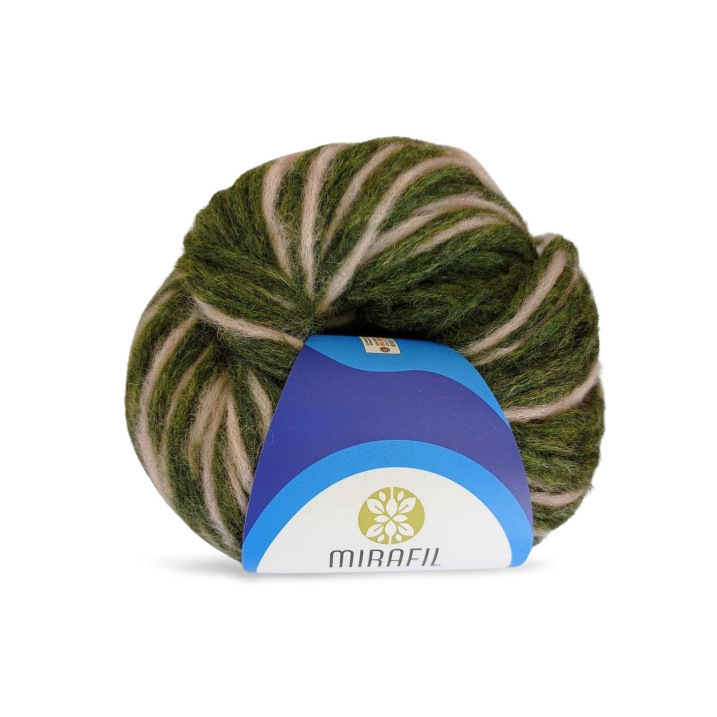 RUSTIC Alpaca ve Yünlü Premium iplik 1004-PUDRA+HAKİ