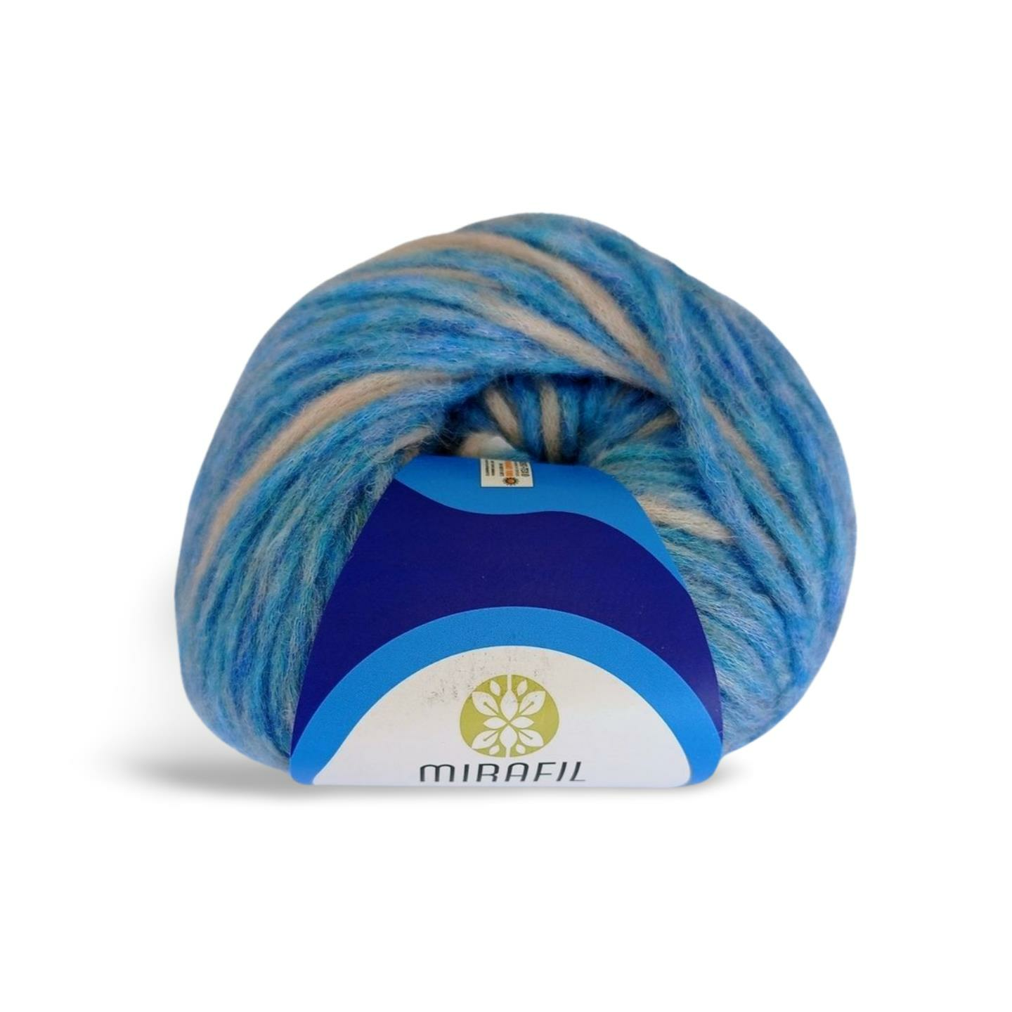 RUSTIC Alpaca ve Yünlü Premium iplik 1005-PUDRA+MAVİ