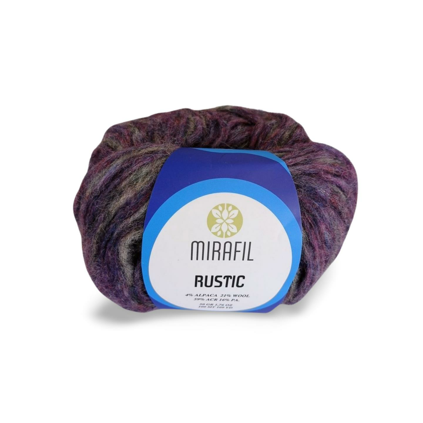 RUSTIC Alpaca ve Yünlü Premium iplik 1006-GRİ+MOR