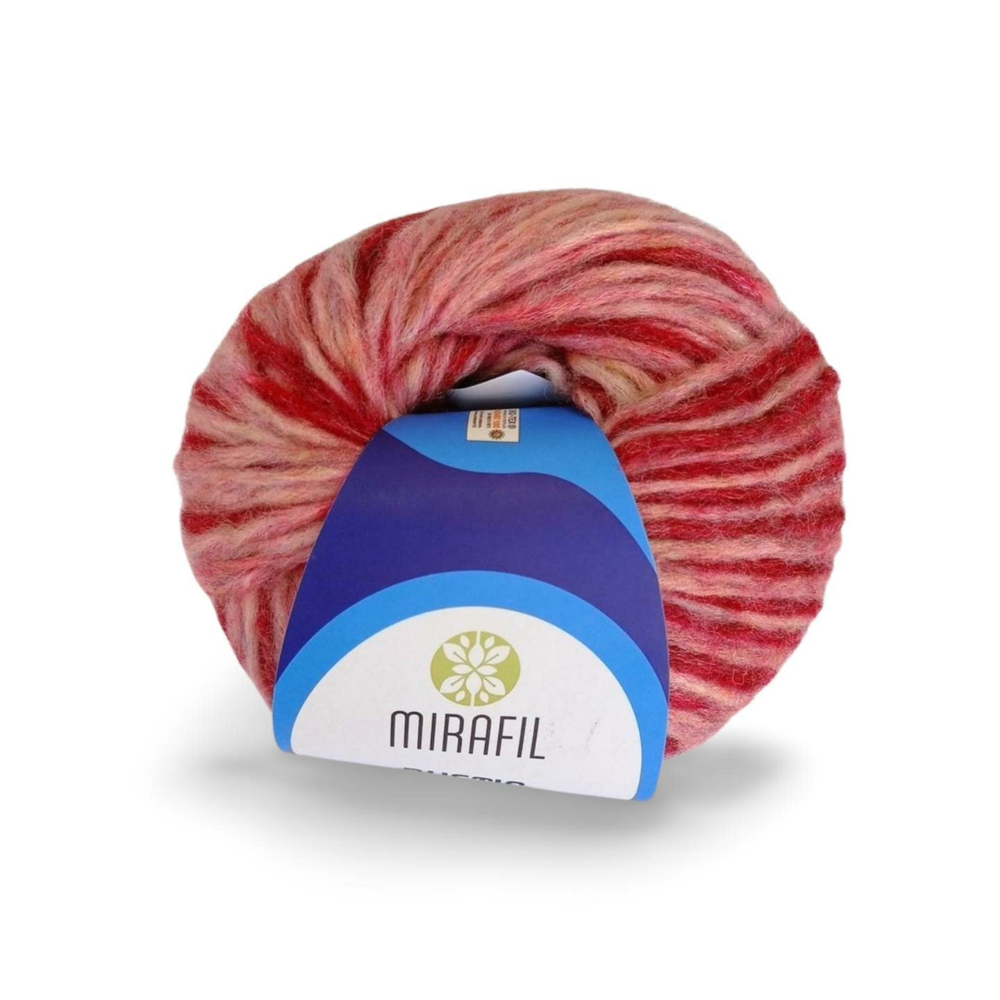 RUSTIC Alpaca ve Yünlü Premium iplik 1007-BORDO+PEMBE